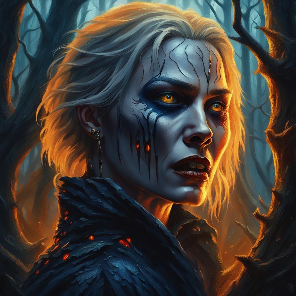 Enchanting Dark Fantasy Vampire Concept Art