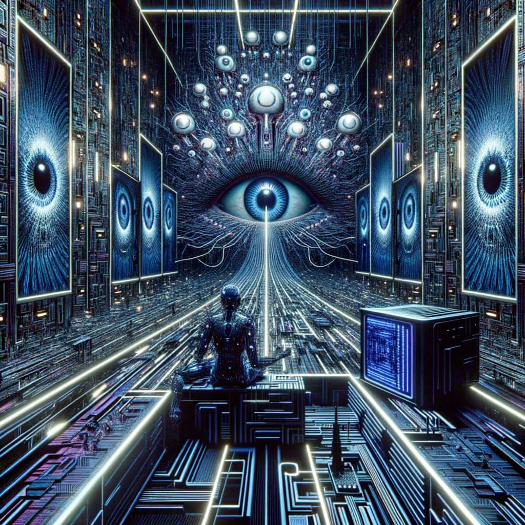 Hall of Mirrors: Glitched Eyes & Digital Dread