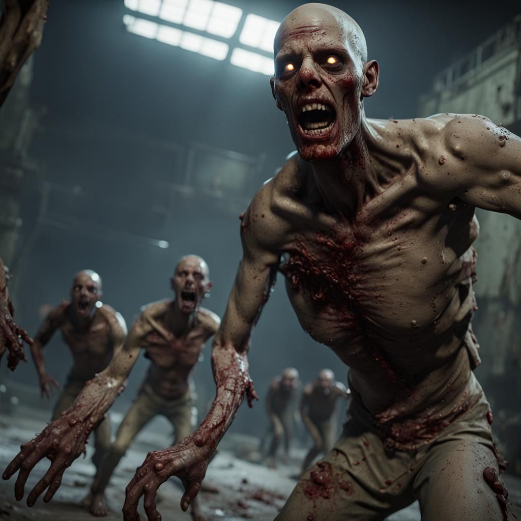 Zombies in High-Definition 3D Game Style