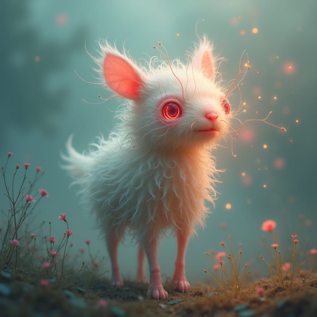 Ethereal Mist Creature in Digital Art Style