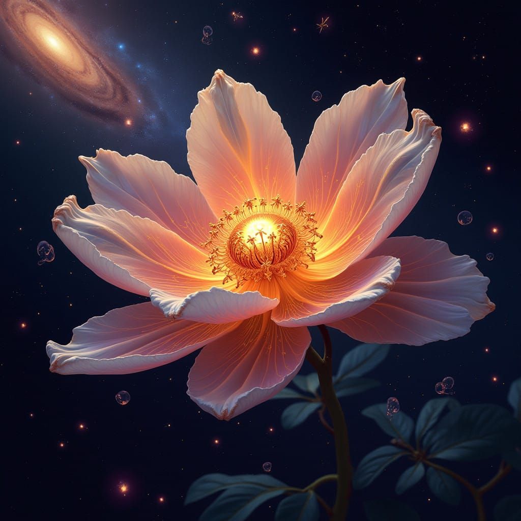 Cosmic Flower Blooms in Stellar Beauty