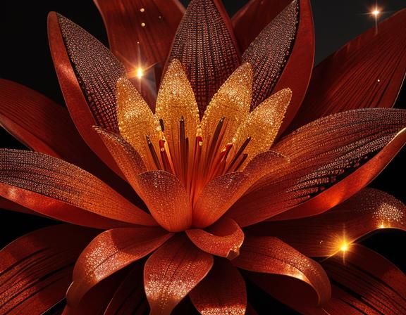 A high resolution macro shot of a Swarovski crystal fire lil...