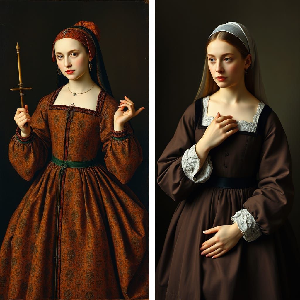 Portraits Inspired by Van Eyck and Vermeer