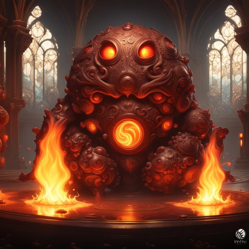 Fireballs with Faces: Dark Fantasy Concept Art