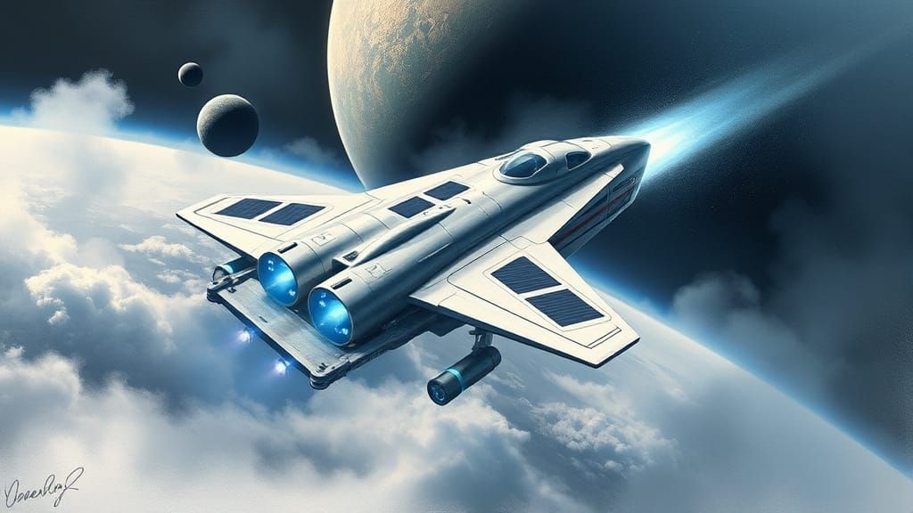 Atmospheric Spacecraft in Dynamic Orbit Above a Misty Planet