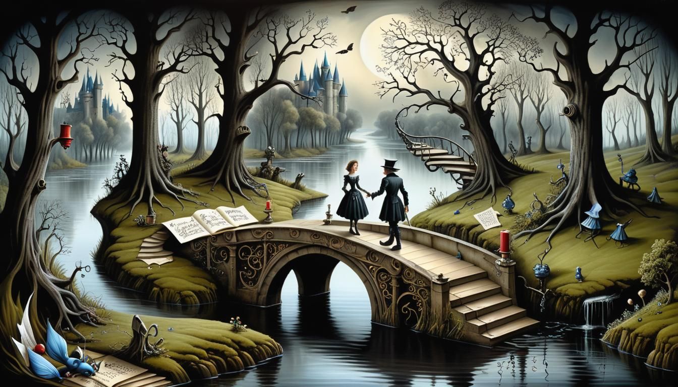 Brothers Grimm Enter Dark Fairy Tales as Surreal Oil Paintin...