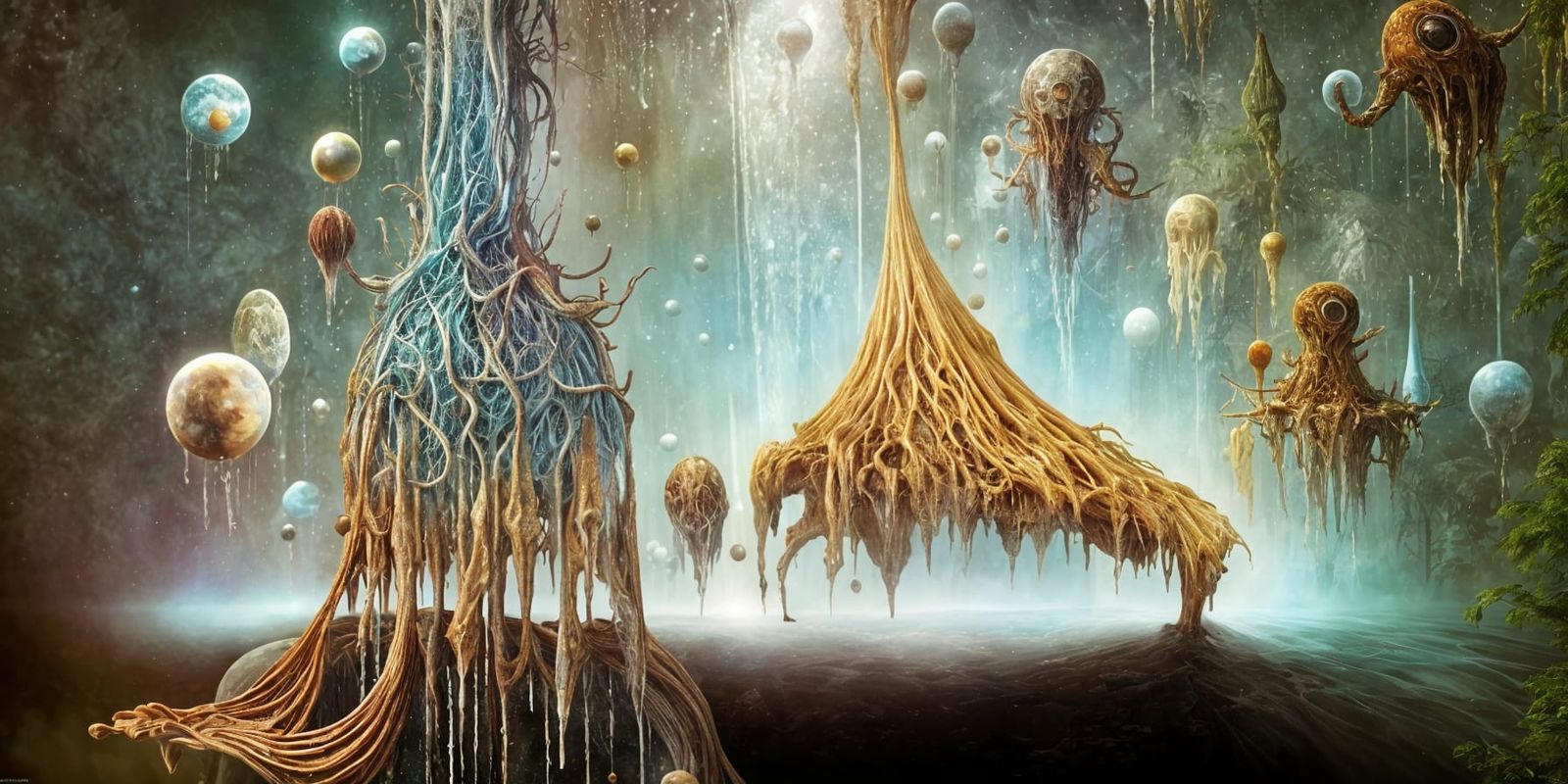 Surreal Creatures in Fractured Technicolor Reality