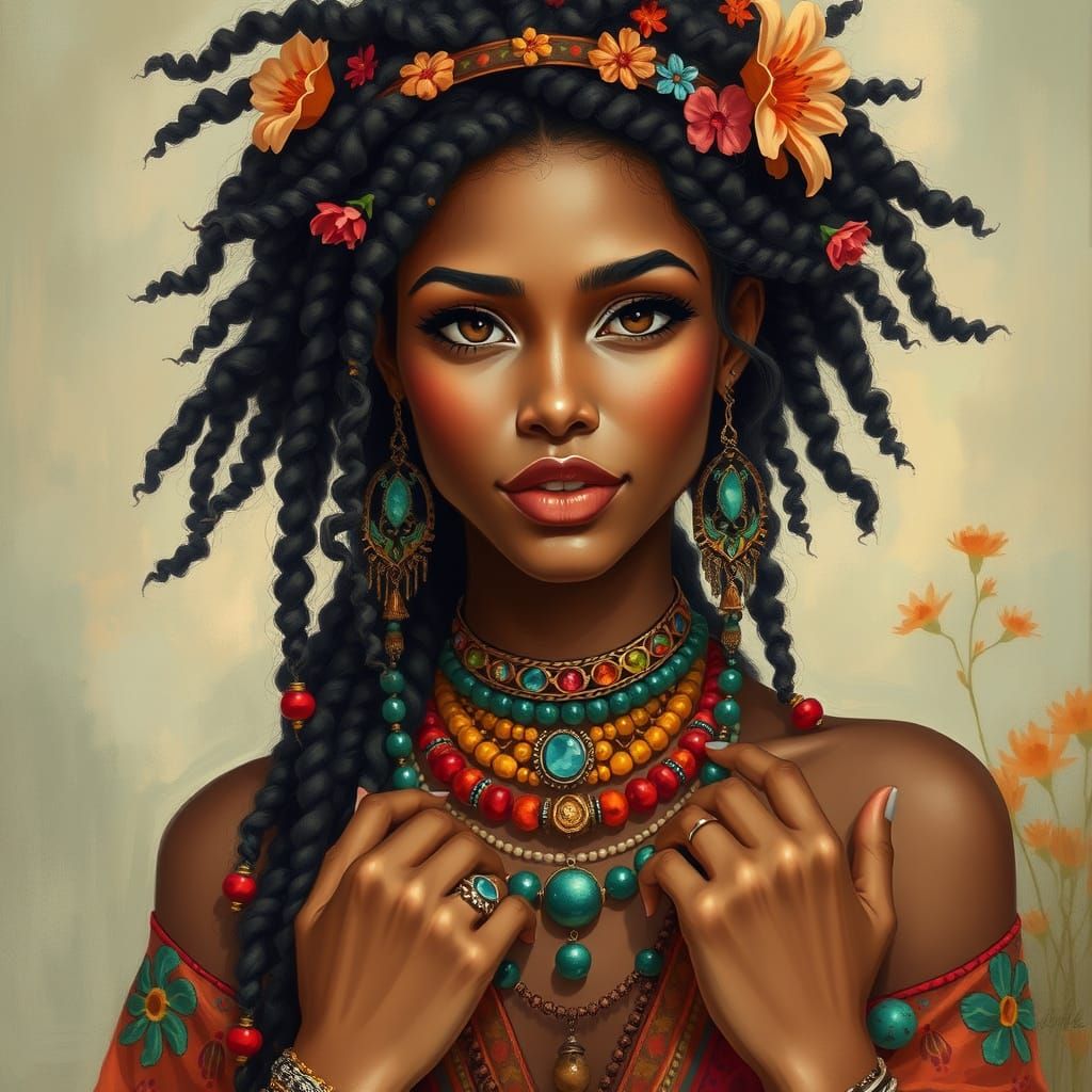 Bohemian Goddess in Earthy Paradise