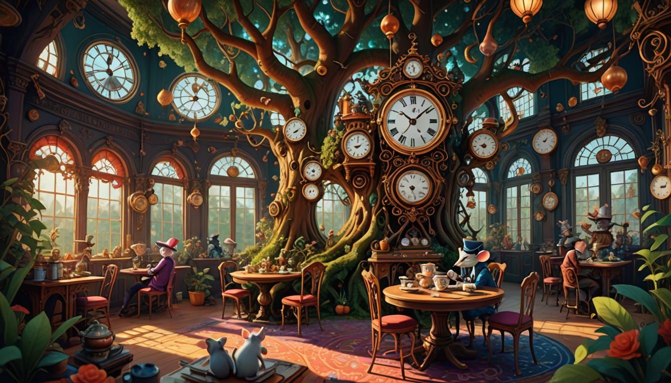 Fairycore Tea Party with Acrobats and Mice