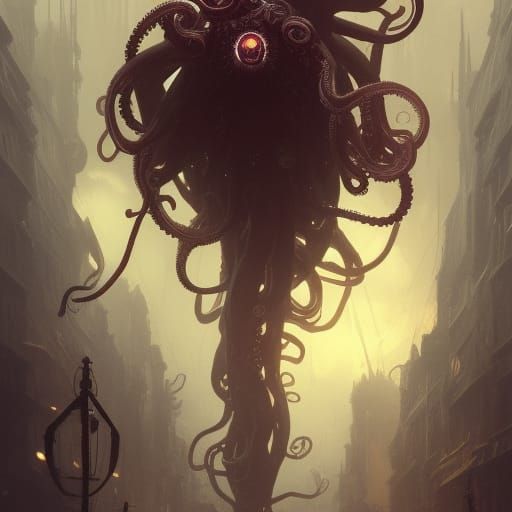 Eerie Eyes and Tentacles: Dark Fantasy Concept Art