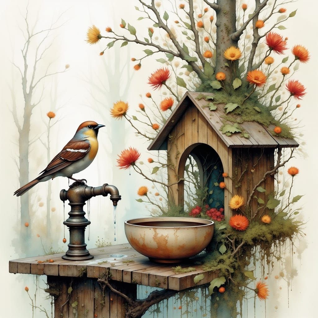 Bird bath Art styled by Willem Haenraets, Jeffrey Catherine ...