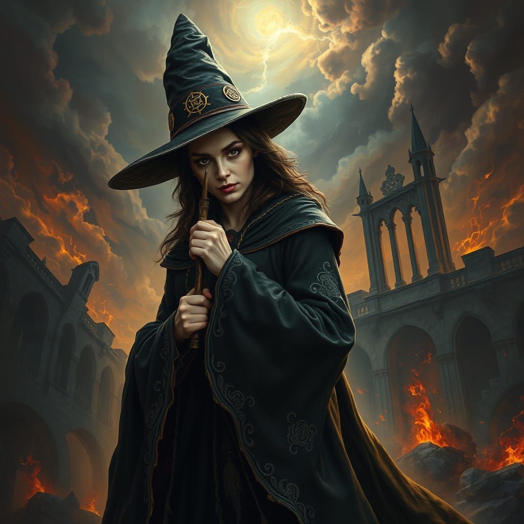 Dark Wizardess Bellatrix Lestrange Unleashes Magic