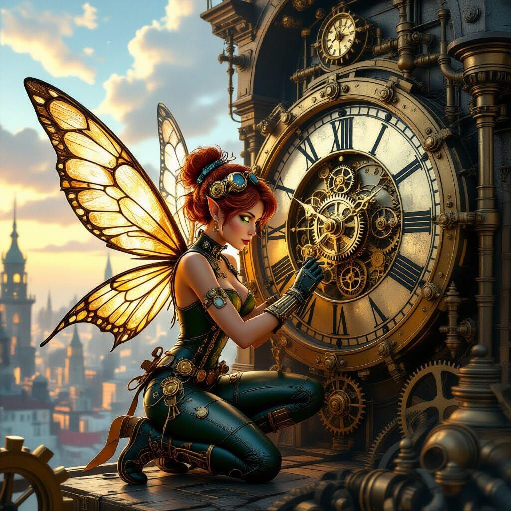 Clockwork Fairy Repairs Steampunk Clock Tower