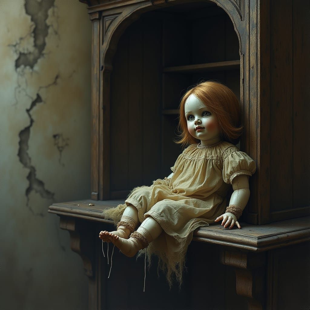 Haunting Porcelain Doll in Abandoned Mansion