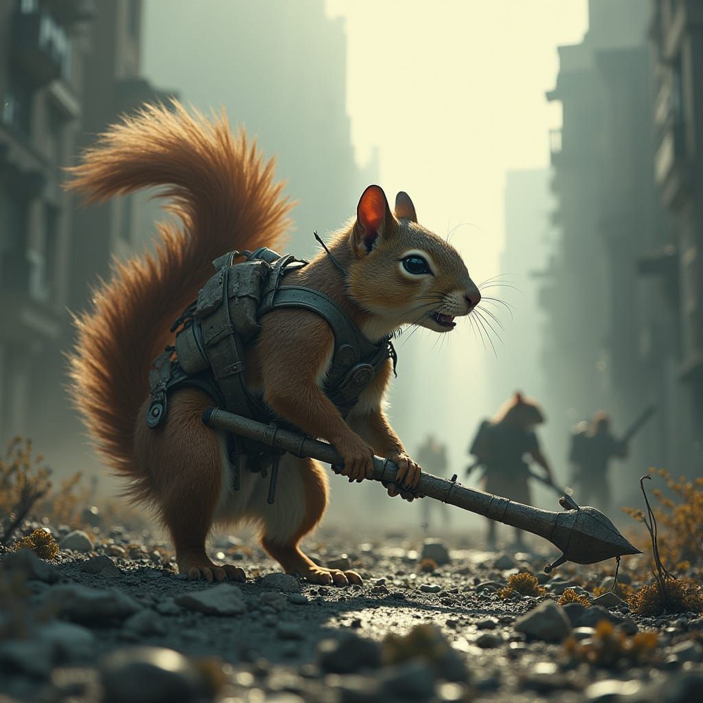 Squirrels Conquer Postapocalyptic Cityscape in Dark, Gritty ...