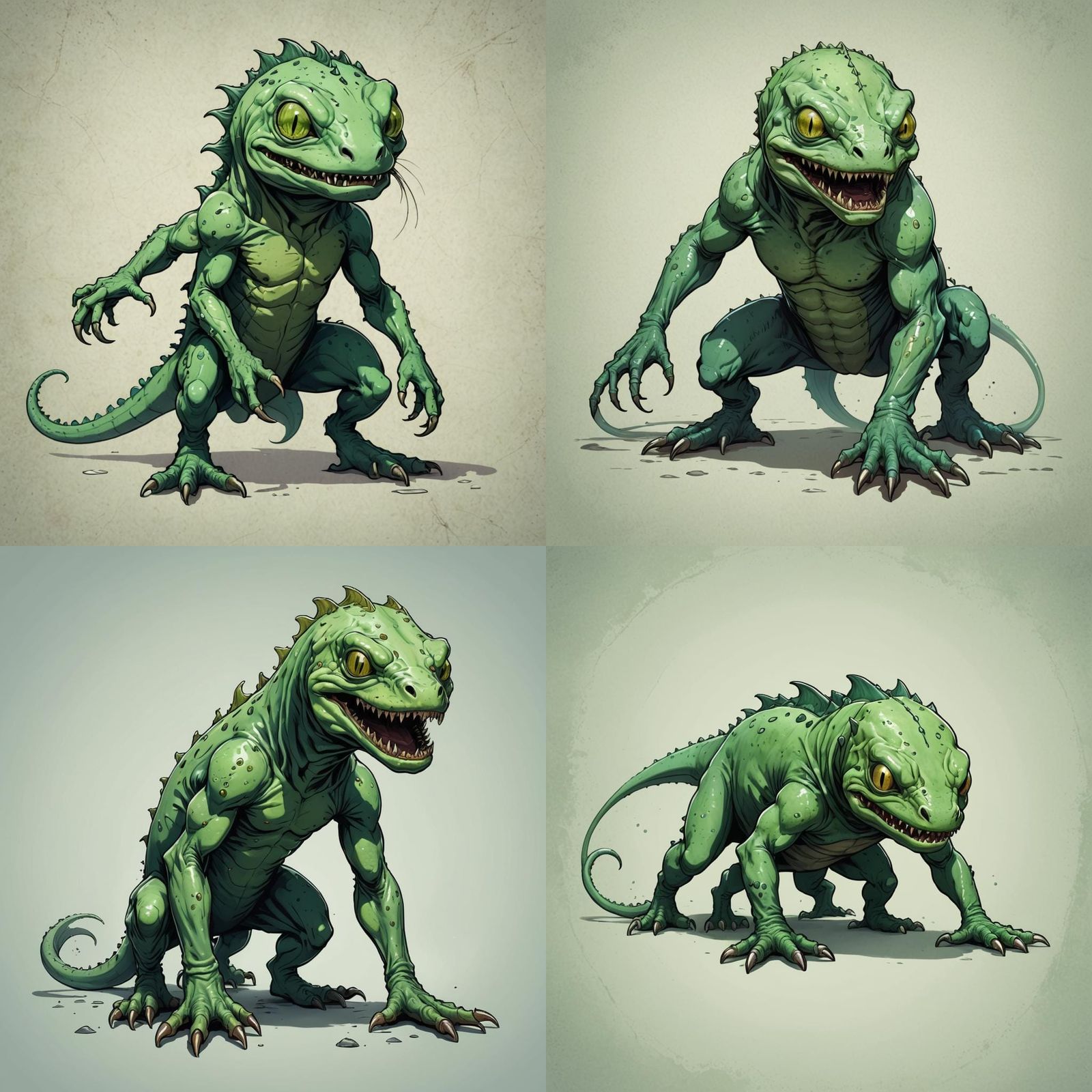 Friendly Eyeless Salamander-like Monster Concept Art