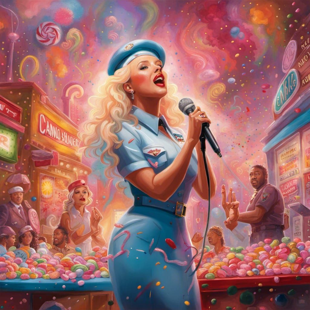 Christina Aguilera's Candyman in a Candy Store!