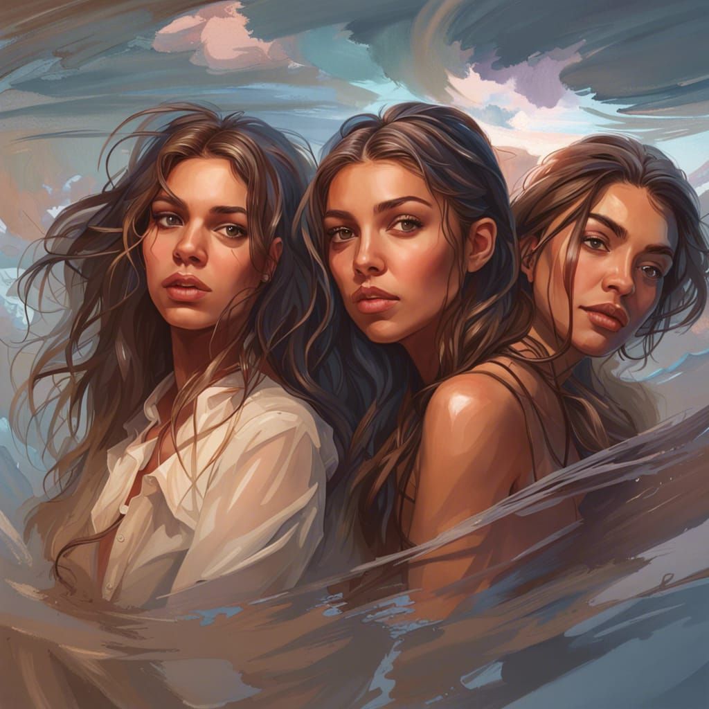 Quicksand Portrait in Hyperdetailed Concept Art Style