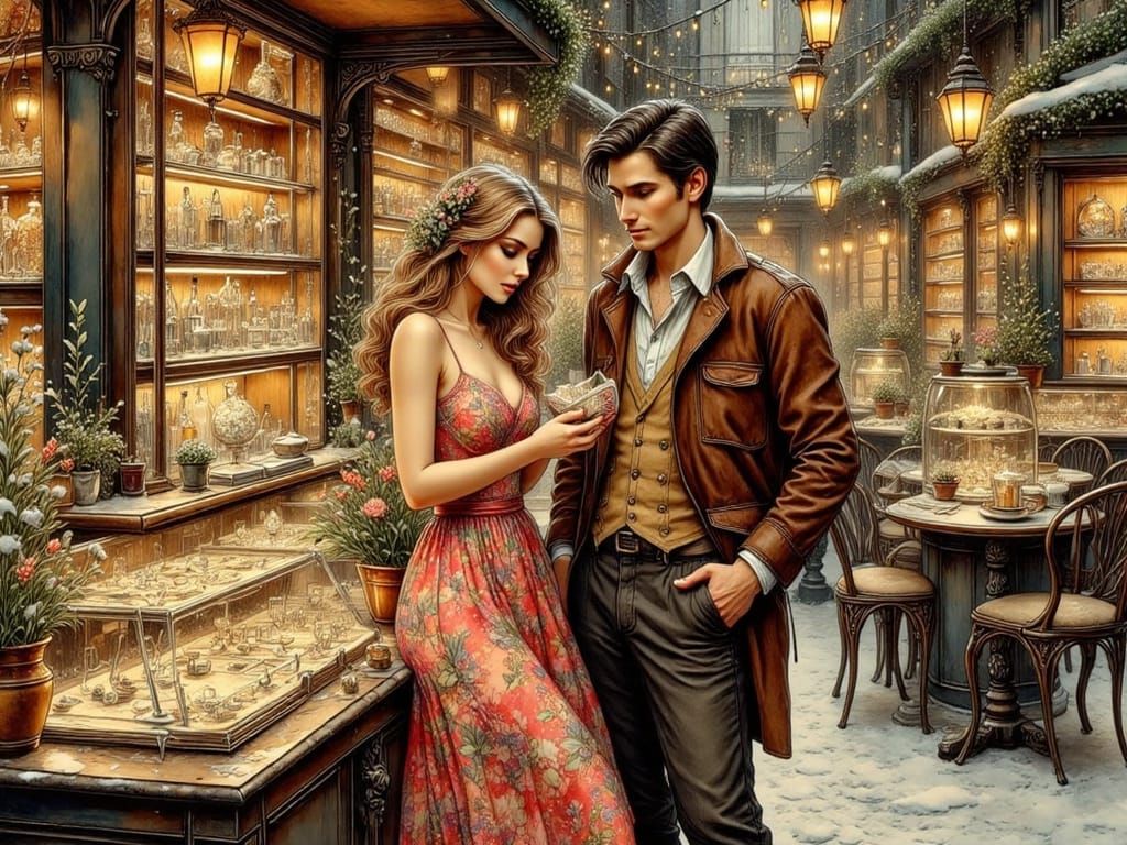 Romantic Parisian Engagement Ring Shopping, Art Nouveau Styl...