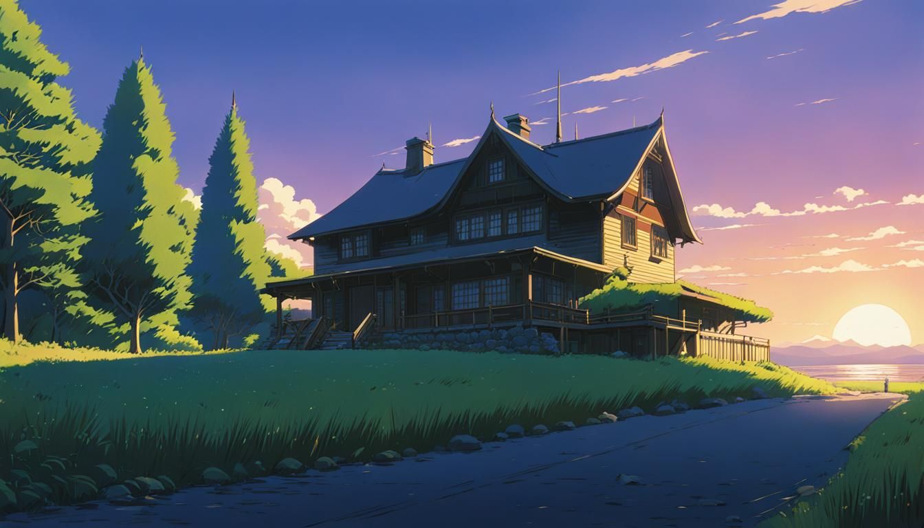 The Shining: Ghibli-Style Anime Key Visual