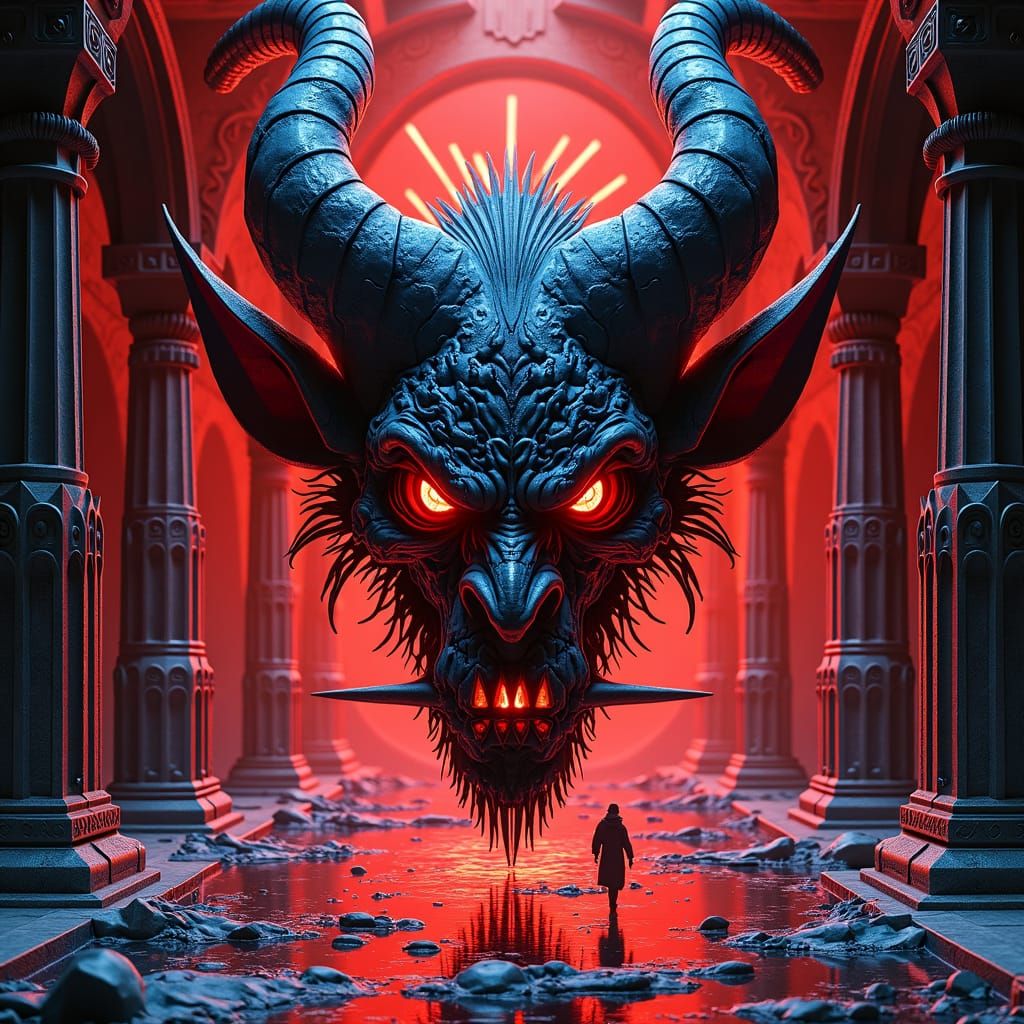 Mind-Bending 3D Demon Optical Illusion