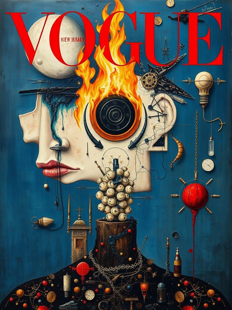 Exploding Surrealistic Symbolism on a Vogue Cover