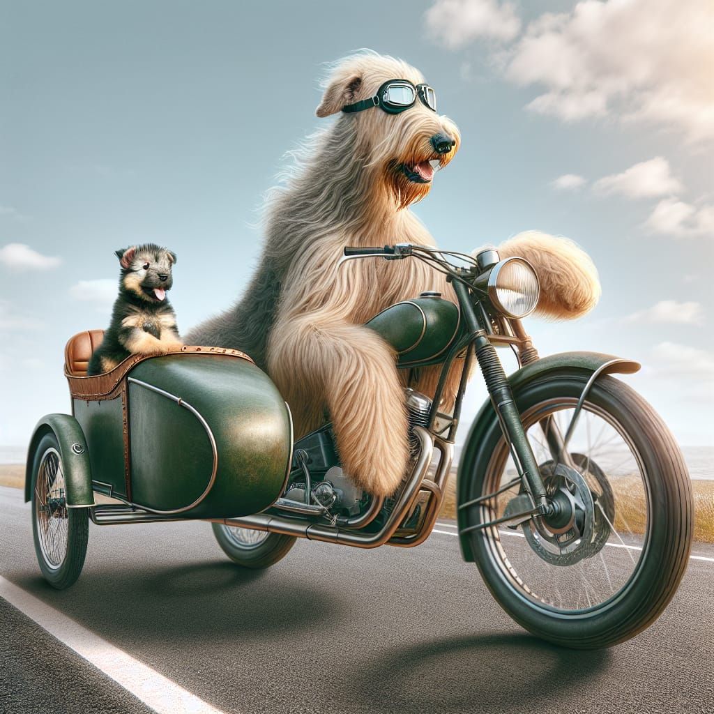 Irish Wolfhound Motorcycle Adventure