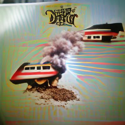 Vintage Train Poster: Dirty Deeds Theme