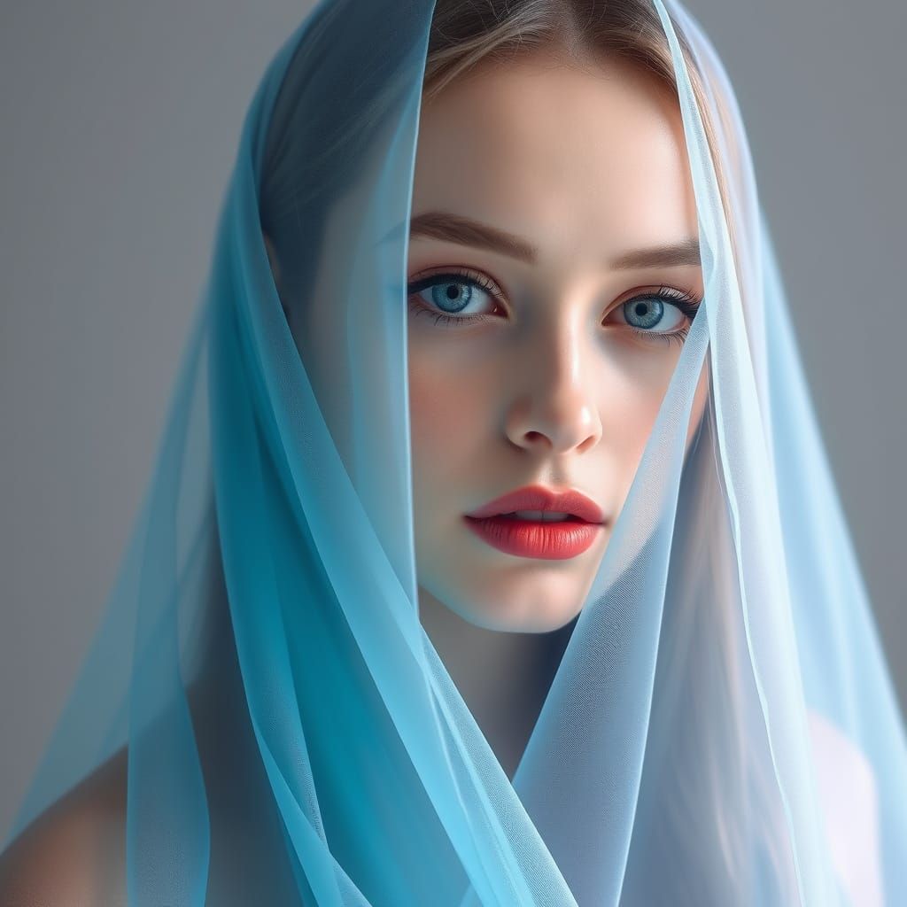 Ethereal Woman Portrait in Fashion Editorial Style