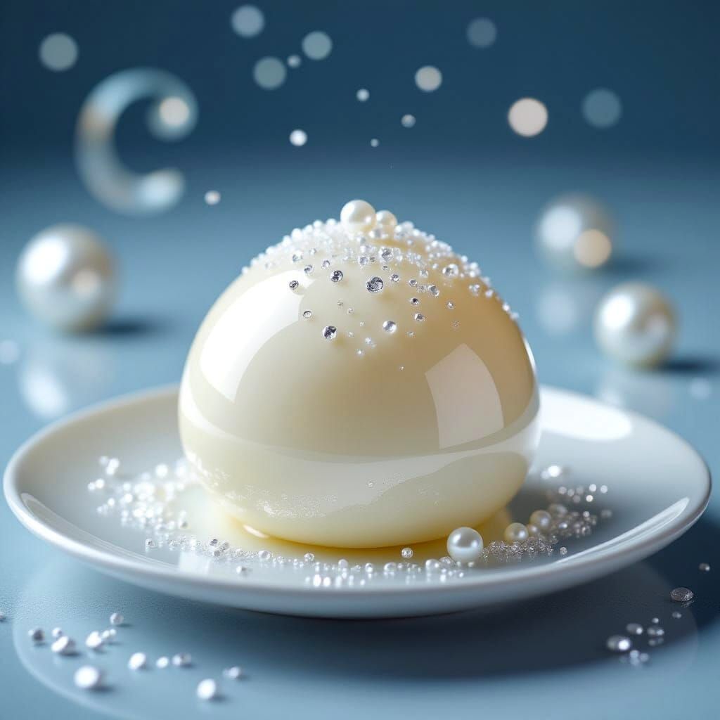 Ethereal Vanilla Mousse Dome with Pearl Glaze