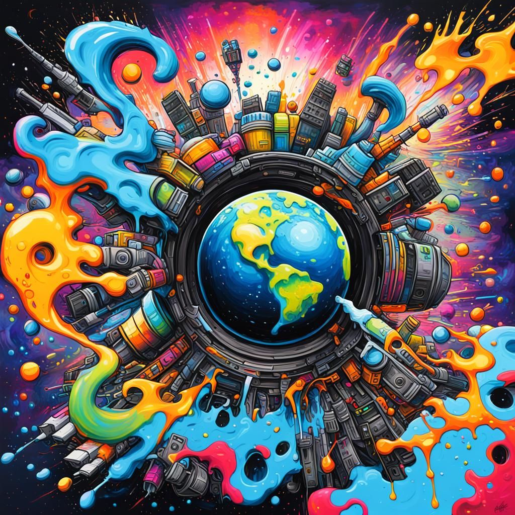 Coded Universe: Graffiti Art on a Single Computer