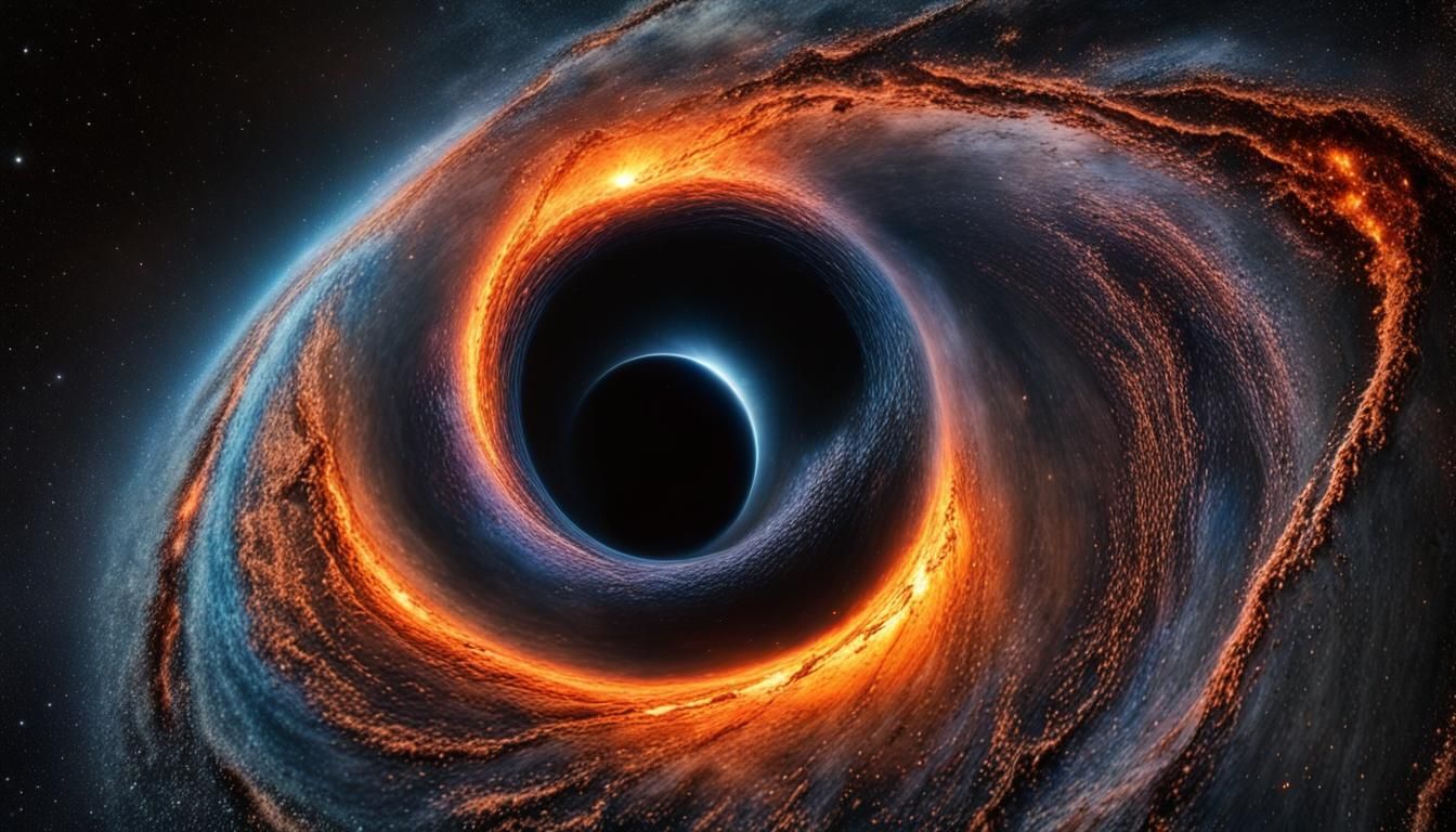 Hyperrealistic Black Hole Portrait in Extreme Detail