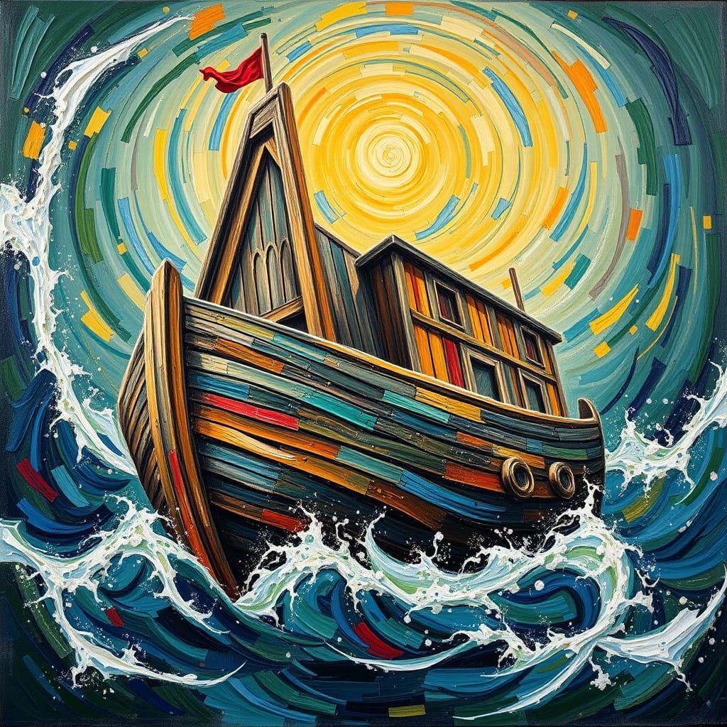 Majestic Noah's Ark in Turbulent Waters
