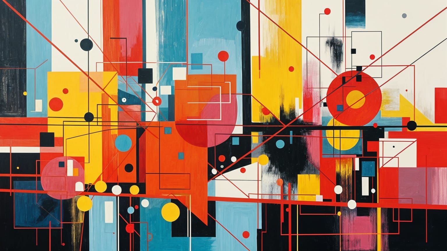 Geometric Abstract Art Composition