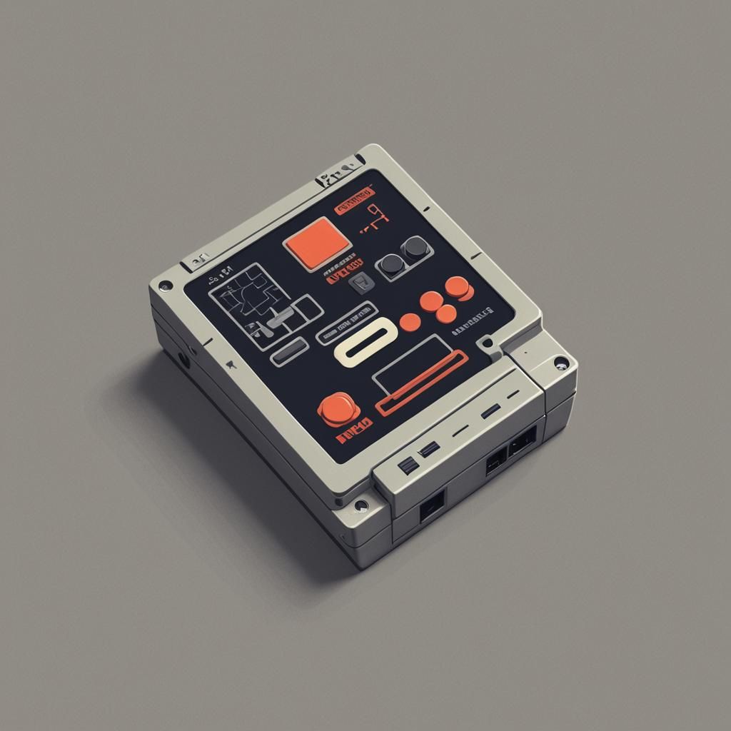 Duotone Pixel Art Card Game Console