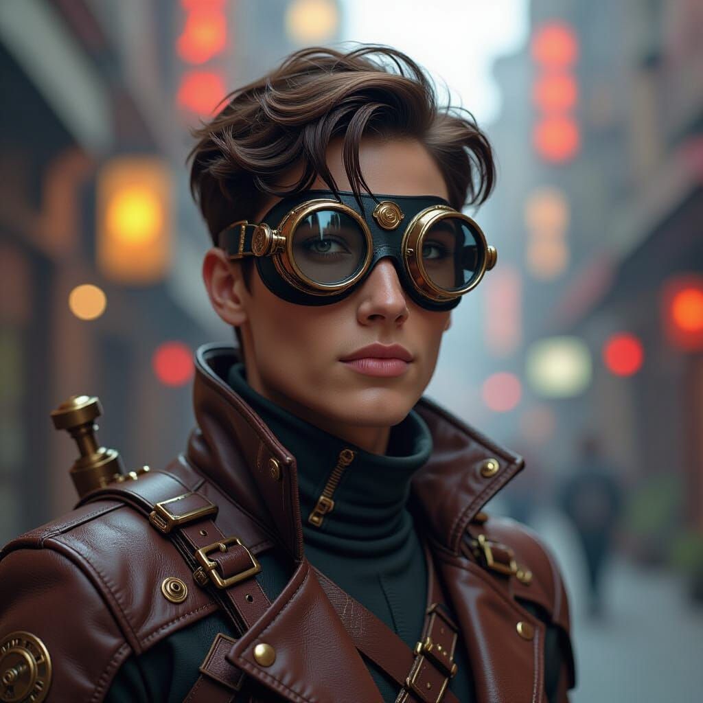 Steampunk Neo in Detailed Sci-Fi World