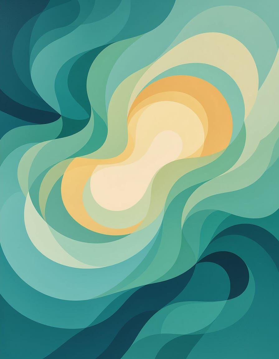 Abstract Expressionist Painting of Inner Peace