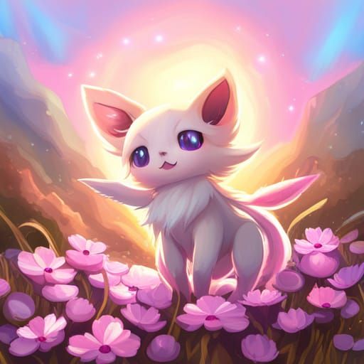 Adorable Chibi Skitty with Doe Eyes