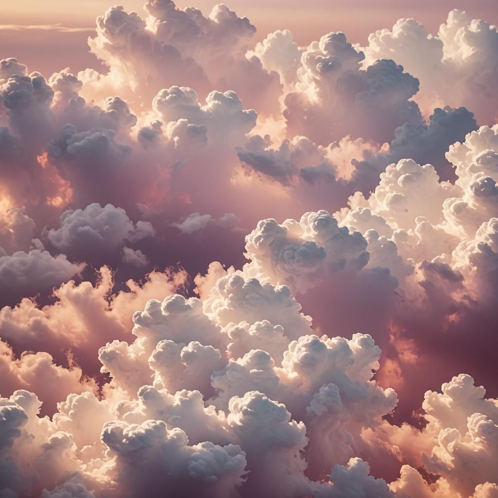 Wild Berry Sky with Vanilla Clouds: Ethereal Photography