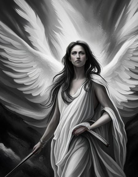 Archangel in Brothel: Black and White Art