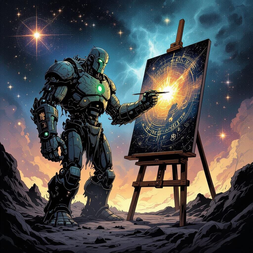 Ancient Golem Paints New World in Cosmic Nebula