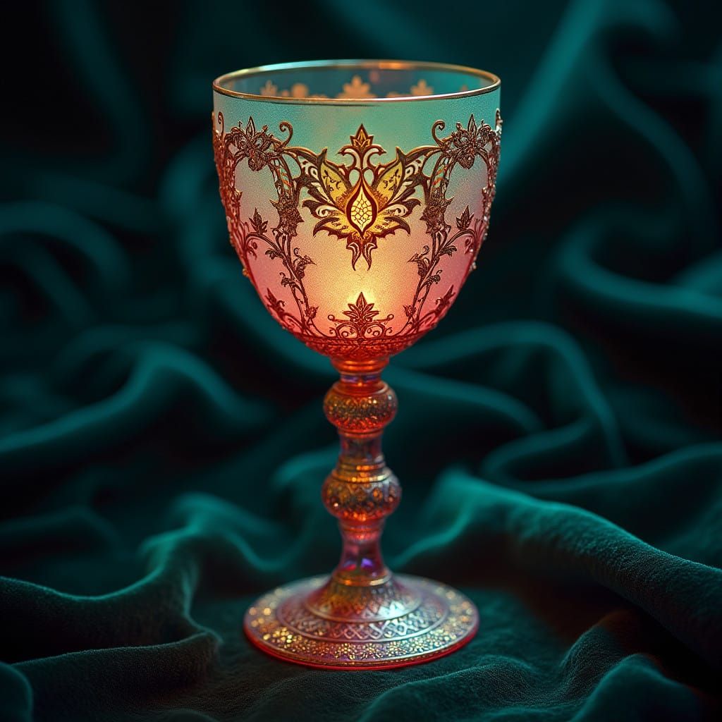 Mystical Fae-Chalice in Iridescent Opulence
