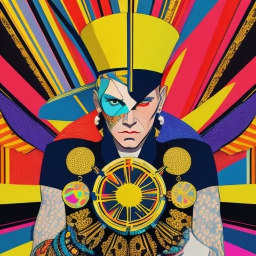 Extravagant Hats in Vibrant Pop Art Style