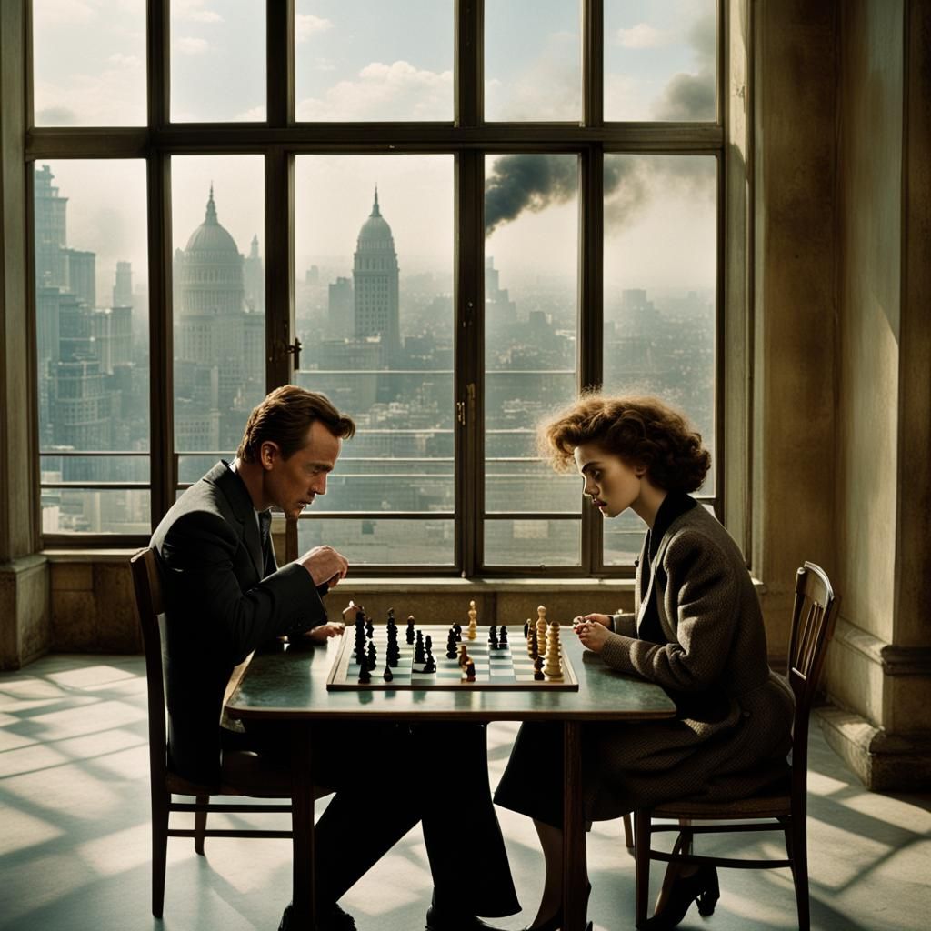 Edward Norton and Helena Bonham Carter: Chess Game