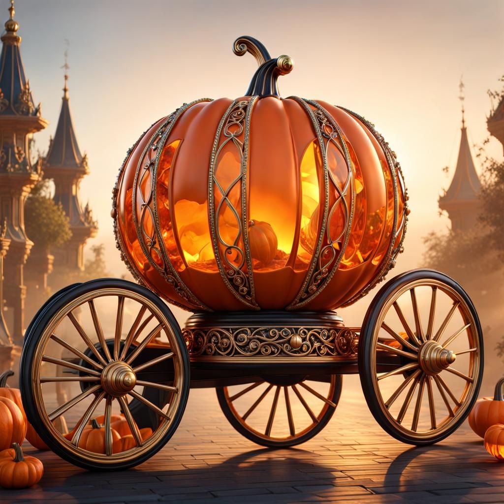 Crystal Pumpkin Carriage in Maximalist Style