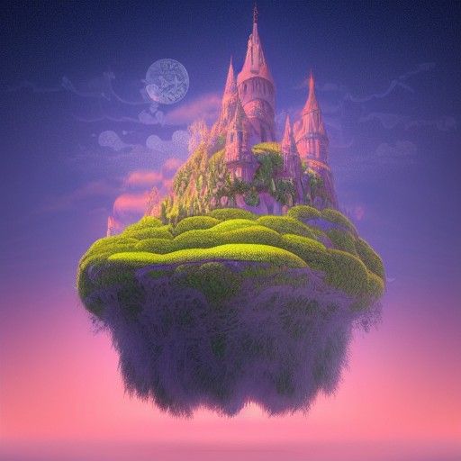 Magical Floating Islands: Intricate Landscape