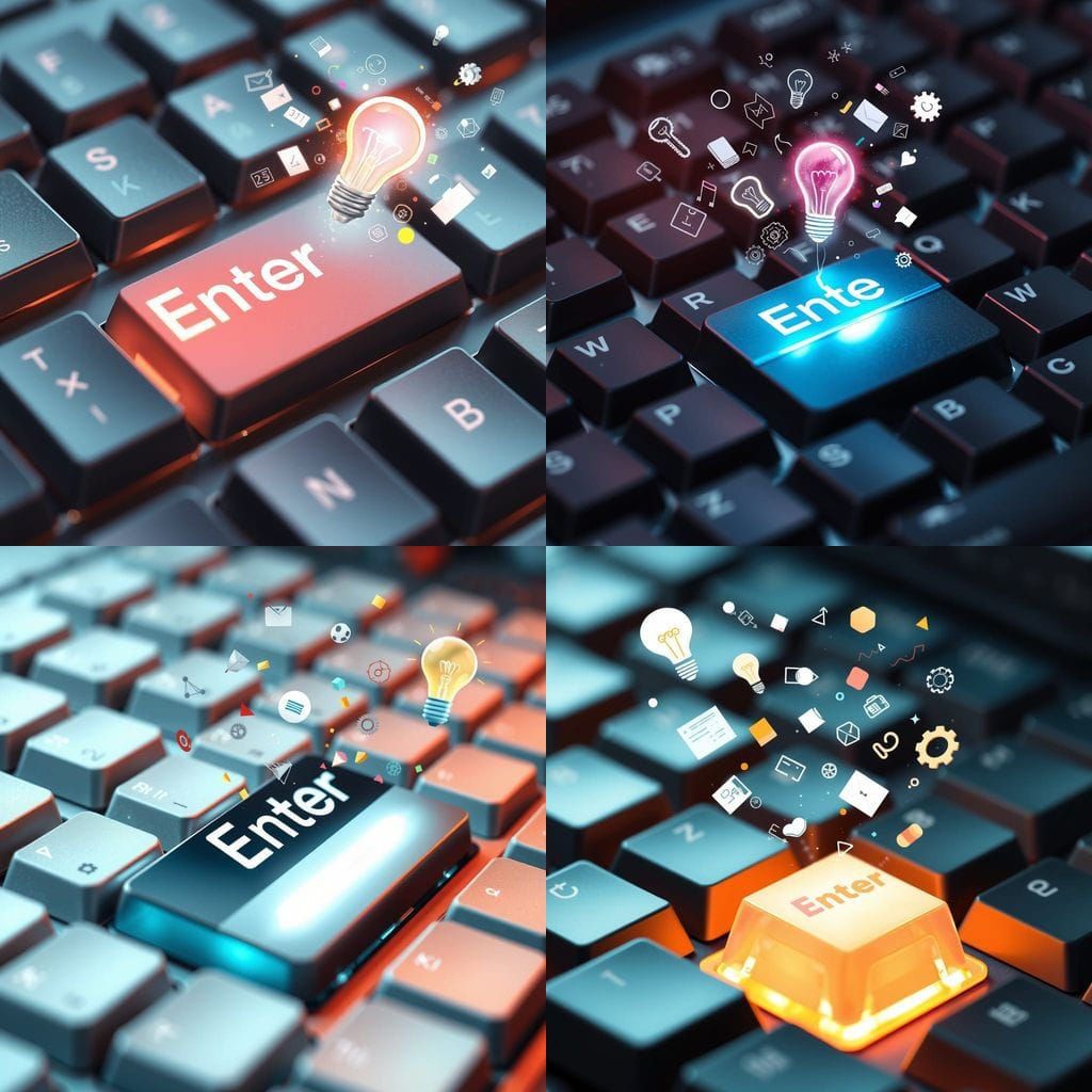 Futuristic Keyboard: Magical Idea Generator