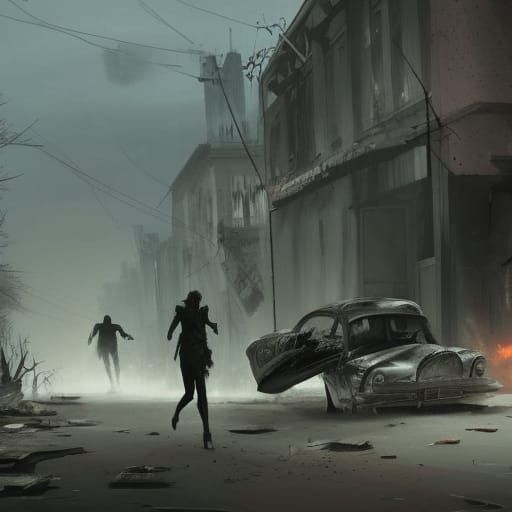 Sinister Survivors Looting a Destroyed City