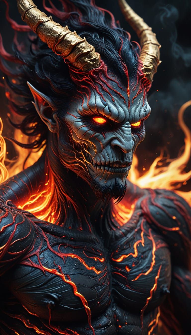 Flowing Cotton Demon in Dye-Transfer Style