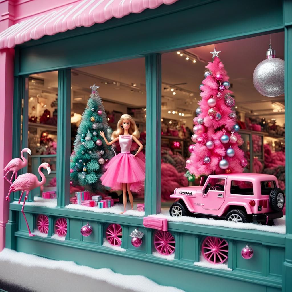 Barbie's Sparkling Toy Store Window Display